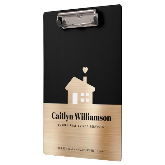ブラックゴールドフォイル実在エステートブローカーエージェントハウス クリップボード (左)