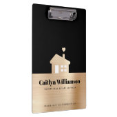 ブラックゴールドフォイル実在エステートブローカーエージェントハウス クリップボード (右)