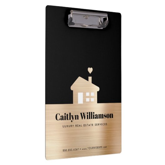 ブラックゴールドフォイル実在エステートブローカーエージェントハウス クリップボード (右)