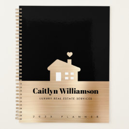 ブラックゴールドフォイル実在エステートブローカーエージェントハウス プランナー手帳