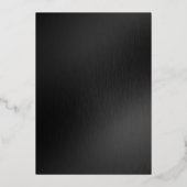 ブラックゴールドフォイル書道シンプルエレガント 箔招待状 (裏面)