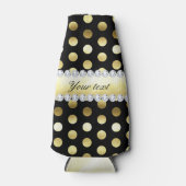 ブラックゴールドフォイル水玉模様ダイヤモンド ボトルクーラー (正面)