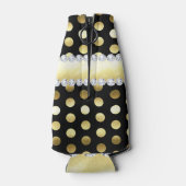 ブラックゴールドフォイル水玉模様ダイヤモンド ボトルクーラー (裏面)