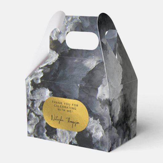 ブラックゴールドフォイル海の結晶の署名ありがとう フェイバーボックス (正面サイド)