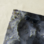 ブラックゴールドフォイル海の結晶の署名スクリプト ビーチタオル (インサイチュ)