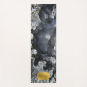 ブラックゴールドフォイル海の結晶の署名スクリプト ヨガマット (正面)