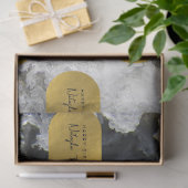 ブラックゴールドフォイル海の結晶の署名スクリプト 薄葉紙 (ギフト)