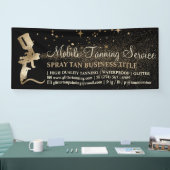ブラックゴールドブロンズスプレータンニング 横断幕 (トレードショー)