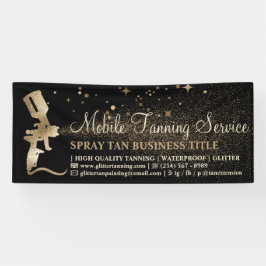 ブラックゴールドブロンズスプレータンニング 横断幕