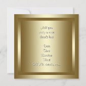 ブラックゴールドマスカレードパーティーの招待状 招待状 (裏面)