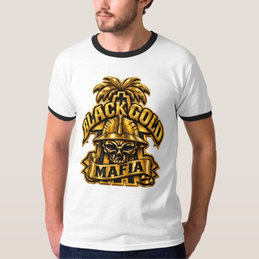 ブラックゴールドマフィア Tシャツ (正面)