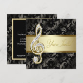 ブラックゴールドミュージック トレブルクレフ リサイタル 招待状 (正面/裏面)