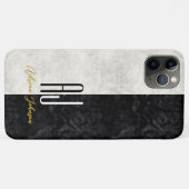 ブラックゴールドモノグラムマーブルiPhoneケース Case-Mate iPhoneケース (裏面(横))