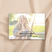 ブラックゴールドレトロ卒業パーティカスタム 招待状