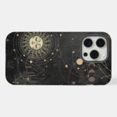 ブラックゴールド占星術パターン iPhoneケース (裏面横)