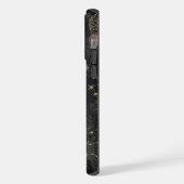 ブラックゴールド占星術パターン iPhoneケース (左側面)