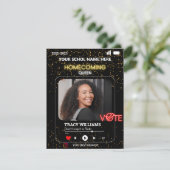 ブラックゴールド投票ホームカミングクイーン フライヤーテンプレート 招待状 (スタンド正面)