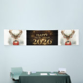 ブラックゴールド新年パーティーバナー 横断幕 (トレードショー)