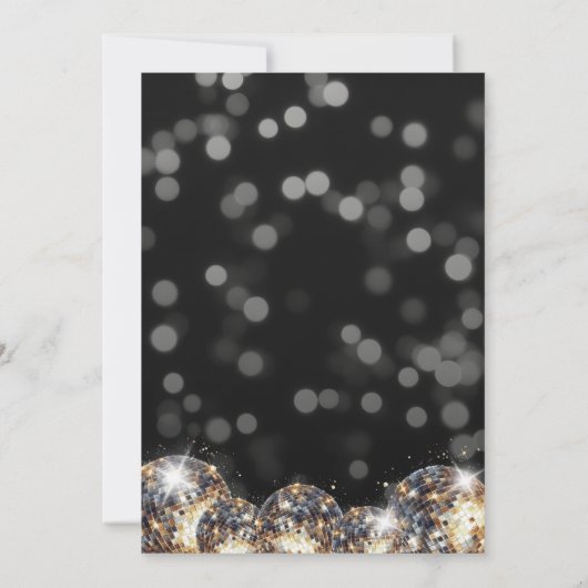 ブラックゴールド新年会パーティー 招待状 (裏面)