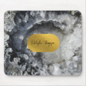 ブラックゴールド箔の海の結晶の署名 マウスパッド (正面)