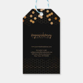 ブラックゴールド養蜂家ハチミツ蜜蝋ハニカム ギフトタグ (裏面)