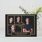 ブラックゴールド高校クラス2024卒業式 招待状 (スタンド正面)