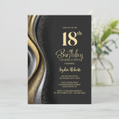 ブラックゴールド18歳の誕生日パーティー 招待状 (スタンド正面)