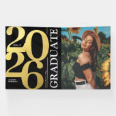 ブラックゴールド2025 卒業写真 卒業 横断幕 (横)