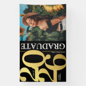 ブラックゴールド2025 卒業写真 卒業 横断幕 (縦)