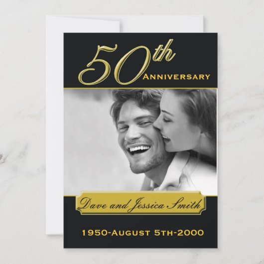 ブラックゴールド50周年記念イベント 写真招待状 招待状 (正面)