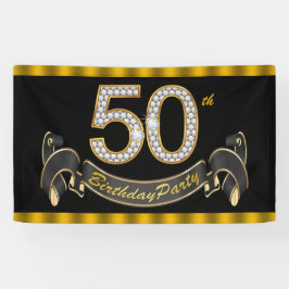 ブラックゴールド50歳の誕生日パーティー 横断幕
