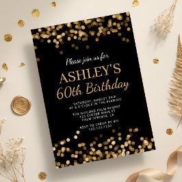 ブラックゴールド60歳の誕生日パーティー 招待状