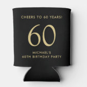 ブラックゴールド60歳の誕生日パーティー 缶クーラー (裏面)