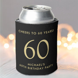 ブラックゴールド60歳の誕生日パーティー 缶クーラー