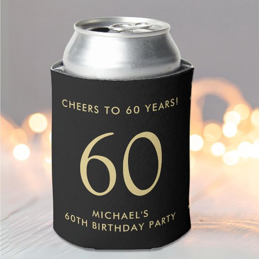 ブラックゴールド60歳の誕生日パーティー 缶クーラー