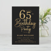 ブラックゴールド65歳の誕生日 招待状 (スタンド正面)