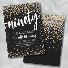 ブラックゴールド90歳の誕生日 招待状