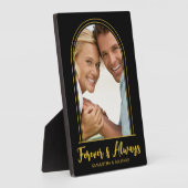 ブラックゴールド アーチ フォト テンプレート 永遠に愛 フォトプラーク (側面)