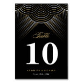 ブラックゴールド アートデコ ストリングライト テーブルカード (裏面)