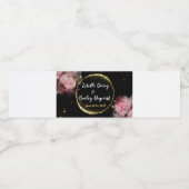 ブラックゴールド エレガント ウェディング おしゃれなラベル ペットボトルラベル (シングルラベル)