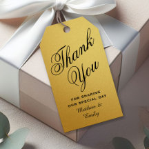 ブラックゴールド カスタマイズ サンクス ウェディングギフト