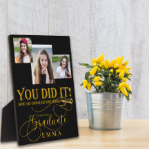 ブラックゴールド クラスオブ2026 卒業写真記念プレート