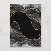 ブラックゴールド グリッター アゲート ストーン ウェディング 封入カード C エンクロージャーカード (裏面)