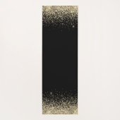 ブラックゴールド グリッター ガーリー モノグラム フィットネス ヨガマット (裏面)