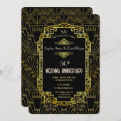 ブラックゴールド グレートギャツビー 50周年記念 招待状 (正面/裏面)