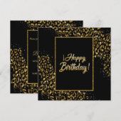 ブラックゴールド＆ジュエルレオパードの招待状 招待状 (正面/裏面)