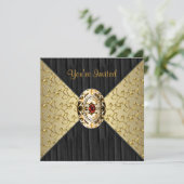 ブラックゴールド スワール ブラックゴールドパーティー 招待状 (スタンド正面)