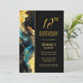 ブラックゴールド セレスチャル 18歳の誕生日パーティー 招待状 (スタンド正面)