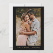 ブラックゴールド セーブ・ザ・デート エレガント フォト ミニマル (裏面)