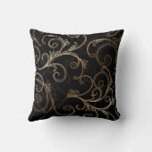 ブラックゴールド バロック クッション (裏面)
